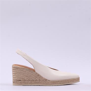 Unisa Decia Pointed Slingback Espadrille - Ivory Leather
